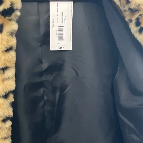 Nicole Miller Brown Teddy Jacket Faux Fur Plush - Picture 3 of 7